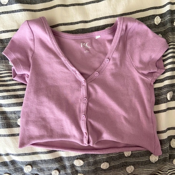 Pink Button Up PacSun T shirt - Picture 1 of 2
